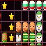 星や卵、雪だるま、ペンギンの絵が描かれた様々なデザインのオブジェクトがグリッドに並んでいる。