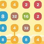 カラフルな数字がグリッド状に配置され、青い数字「8」が線で繋がっている。