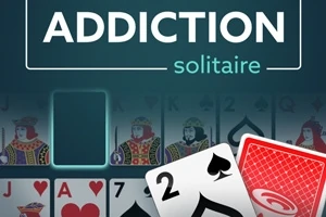 トランプのカードゲームの並びと「ADDICTION solitaire」という文字が表示された画像。