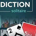 トランプのカードゲームの並びと「ADDICTION solitaire」という文字が表示された画像。