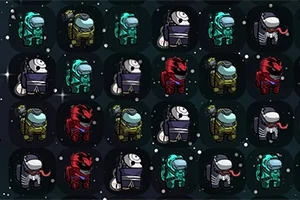 宇宙服を着たキャラクターが5列×4行に並んでいる様子。