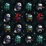 宇宙服を着たキャラクターが5列×4行に並んでいる様子。