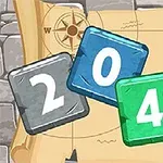 カラフルな数字ブロック「2」「0」「4」「8」が、背景に古い地図と羅針盤が描かれた紙の上に表示されている。