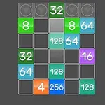 カラフルな数字タイルが並んだ暗い背景のパズルグリッド。