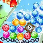 Pirate-themed bubble-popping puzzle game for sweet victories!