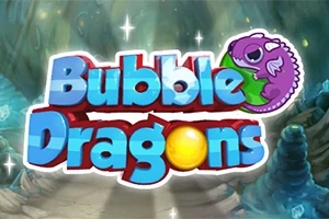 カラフルな文字と小さな紫色のドラゴンのイラストが描かれたバナー。