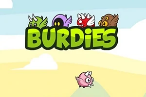 カラフルなキャラクターと「BURDIES」の文字が描かれたイラスト。