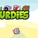 カラフルなキャラクターと「BURDIES」の文字が描かれたイラスト。