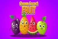When the fruit comes to the line press the suitable fruit button