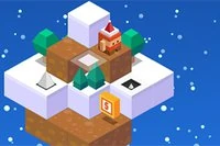 Get santa down the mountain top as he hop and avoid dangerous path