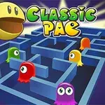 Classic Pacman: eat all the yellow dots and avoid the ghosts