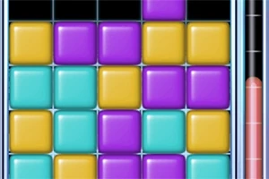 カラフルな正方形ブロックが縦横に並んでいる様子。