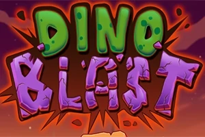 カラフルな文字で「DINO BLAST」と描かれたタイトルロゴ。