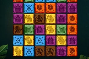 カラフルな図形で構成された6行6列の正方形のグリッドパズル。