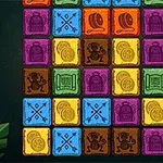 カラフルな図形で構成された6行6列の正方形のグリッドパズル。