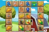 Connect matching pairs of farm-themed tiles to clear the screen