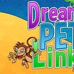 カラフルな文字で書かれた「Dream Pet Link」のロゴと、猿とオウムのイラスト。