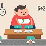 Feed the correct sum of sushi to solve equations!