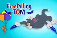 Geronimo! Tom is plummeting to earth from quite a height