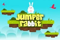 Jump through the platforms and collect the carrots on the way