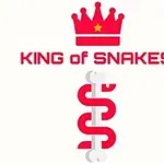 赤い王冠と星のデザインの上に「KING OF SNAKES」という文字があり、その下に赤と白の蛇が縦に並んでいる。