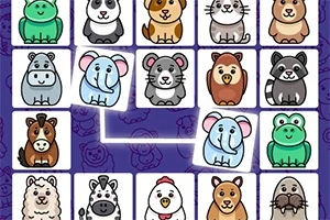 さまざまな動物のイラストが並んだグリッド。