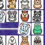 さまざまな動物のイラストが並んだグリッド。