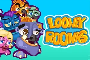 カラフルなコミカルモンスターのイラストと「LOONEY ROOKS」の文字。