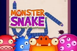 カラフルなモンスターたちと「MONSTER SNAKE」の文字が描かれたイラスト。