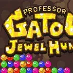 明るい色の宝石が積み重なり、上部に「PROFESSOR GATOUS JEWEL HUNT」と書かれたタイトルがあります。
