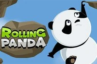 Help the panda escape the tunnel by jumping and rolling from platform to