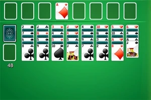 Klondike game with Hidden Cards