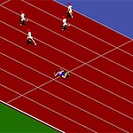 Choose your country and race distance then sprint towards the finish line in each race