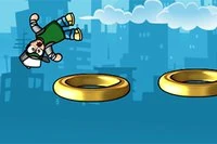 Collect the keys to unlock the rings, direct the player with the mouse, and