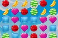 Connect three or more sweets of the same kind attached together