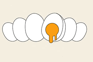 The boiled eggs is a cooking-themed tap timing game