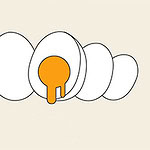 The boiled eggs is a cooking-themed tap timing game