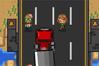 Take down all of the zombies while avoiding the humans running in the streets