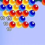 カラフルなボールがグリッドに並び、左側に数字が表示されている。