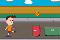 Score by shooting balls into bins