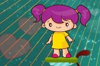 Help the girl to jump and collect as many Valentine's items and diamonds as
