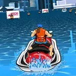 Pilot a speedboat through the sea in search of the goal