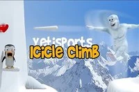 Play with Yeti and throw icicles just above the penguin so he can jump onto