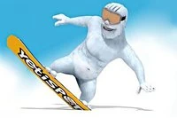 Guide Yeti down the slope and kill some penguins