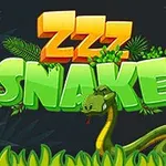 緑の葉と草に囲まれた背景に「ZZZ SNAKE」と書かれたタイトルと蛇のイラスト。